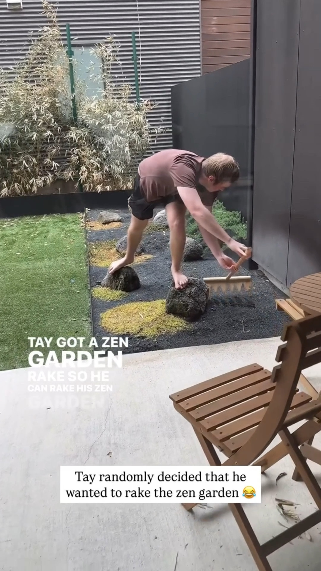 Tay randomly decided he wanted to rake the zen garden 😂

#LTKHome #LTKFamily #LTKWatchNow