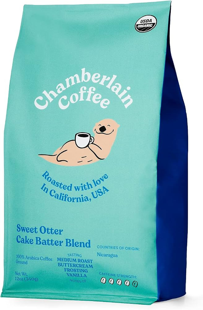 Chamberlain Coffee Sweet Otter Cake Batter Blend - Medium Roast Ground Coffee Beans with Notes of... | Amazon (US)
