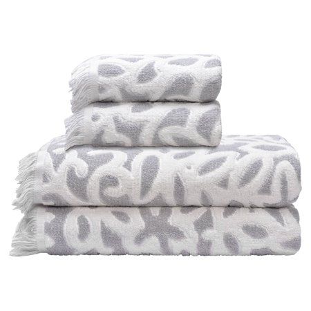 Better Homes & Gardens 100% Cotton Botanical Tapestry 4pc Bath Towel Set | Walmart (US)