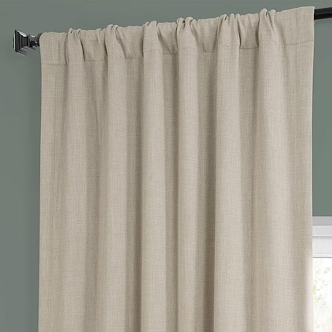 HPD Half Price Drapes BOCH-LN185-P Faux Linen Room Darkening Curtain (1 Panel) 50 X 96, BOCH-LN18... | Amazon (US)