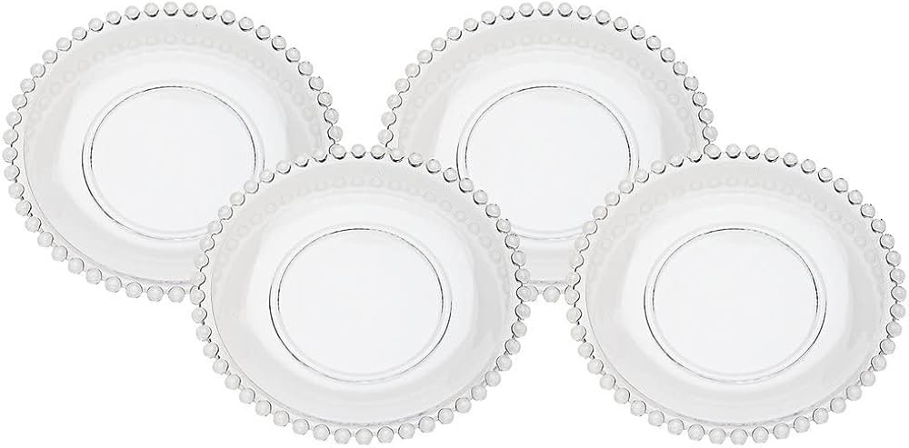 Godinger Chesterfield Glass Dessert Plates, Set of 4 | Amazon (US)