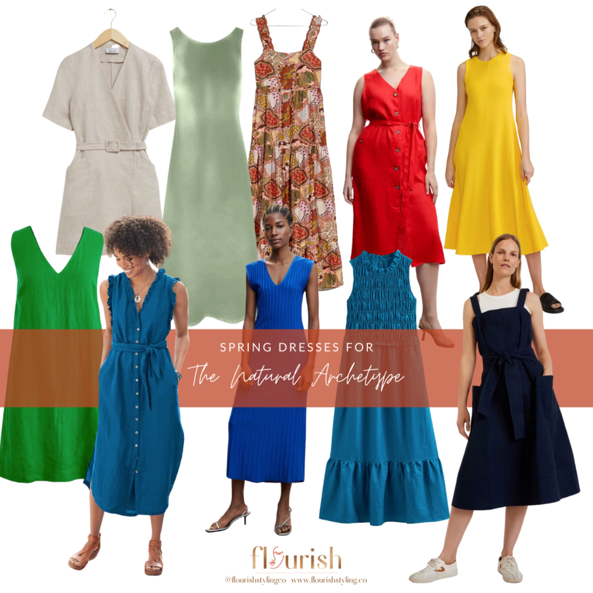 Spring dress round-up 

Today our team has gathered our favorite spring dresses according to style archetypes. 

Not sure what your style archetype is? Check out the adjectives below to see which ones sound like your style.

Dramatic: sharp, angular, bold
Cosmopolitan: modern, polished, sophisticated 
Classic: tailored, minimal, clean lines
Natural: relaxed, comfortable, natural fibers
Creative: unique shapes, expressive
Gamine: retro-inspired, androgynous, pattern mixing
Ingenue: small-scale detail, slim fit, intentional
Romantic: luxe fabrics, glamorous

Check out our LTK for links to our favorite spring dresses

#springdresses #springtrends #stylearchetypes #imageconsultant #authenticstyle #springfashion #mididresses #maxidresses #stylediscovery #summerdress

#LTKunder100 #LTKSeasonal #LTKFind