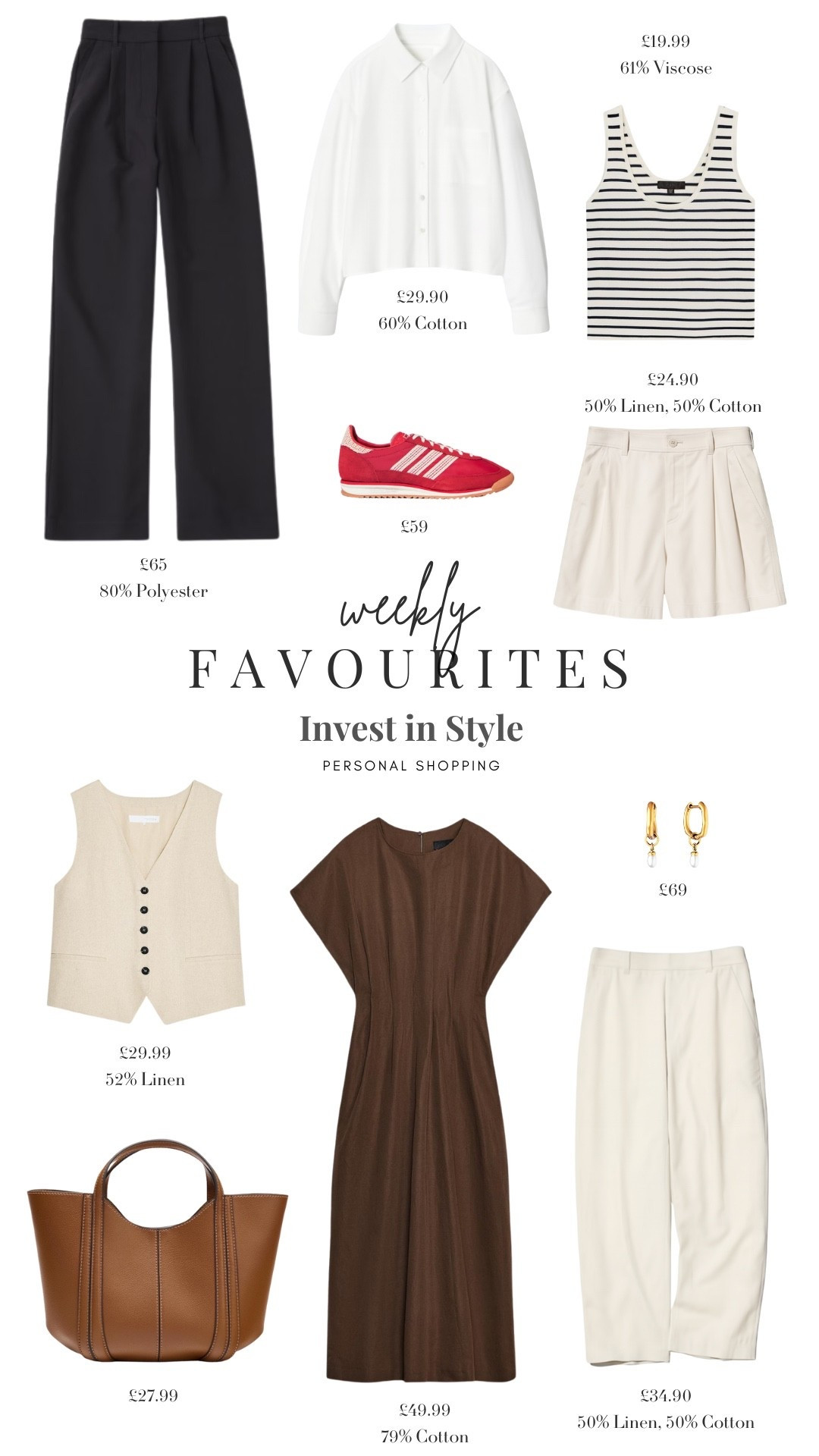 Weekly Favourites 💗

Summer Style, Summer Outfit Inspiration, Holiday Style, Holiday Inspiration, Tailored Trousers, Linen Dress, Summer Tote Bag, Wardrobe Staples, Waistcoat, Striped Cami, Trainers 

 #LTKeurope #LTKuk #LTKsummer