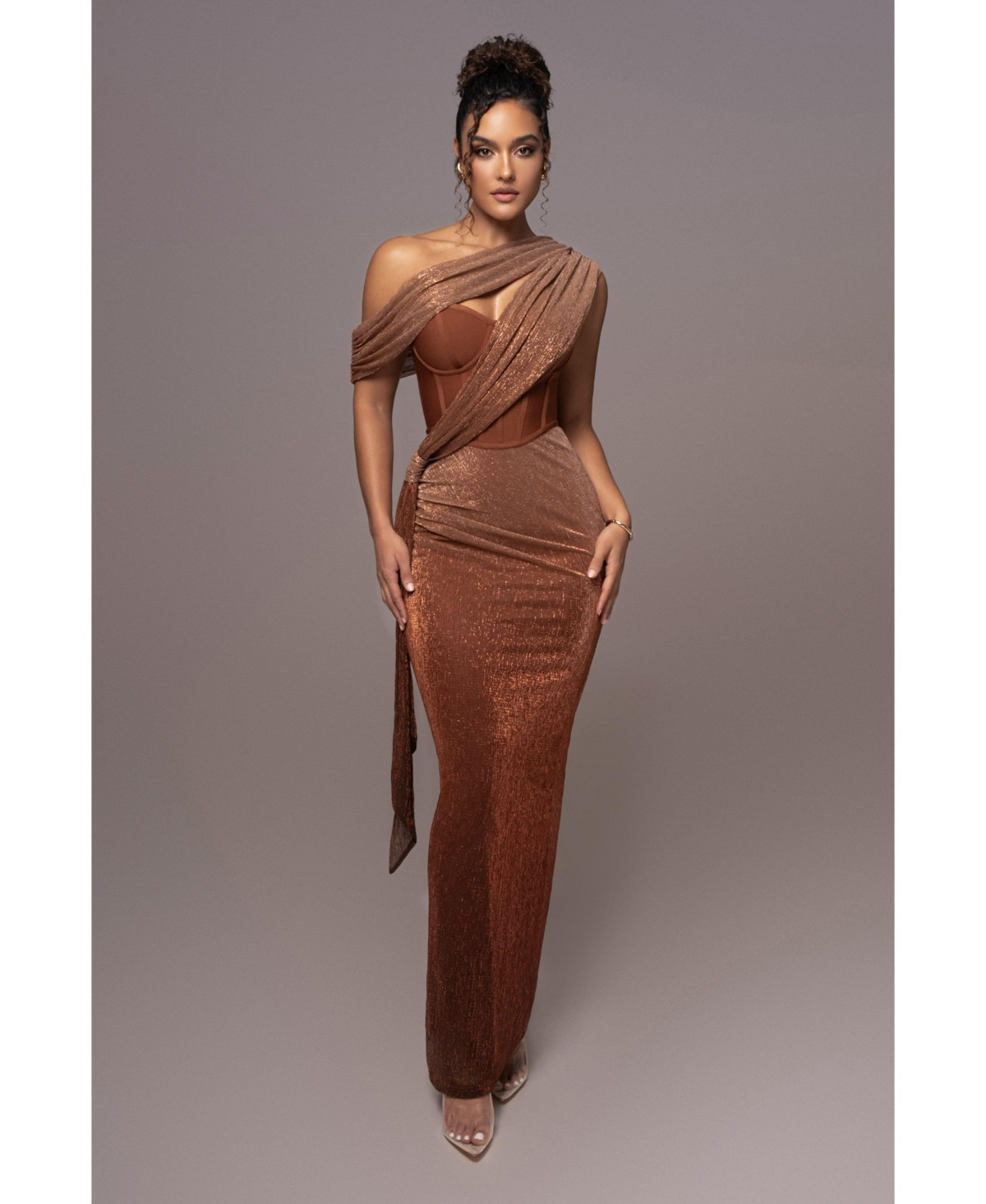 Jluxlabel Women's Celestina Draped Maxi Dress - Gold | Macy's