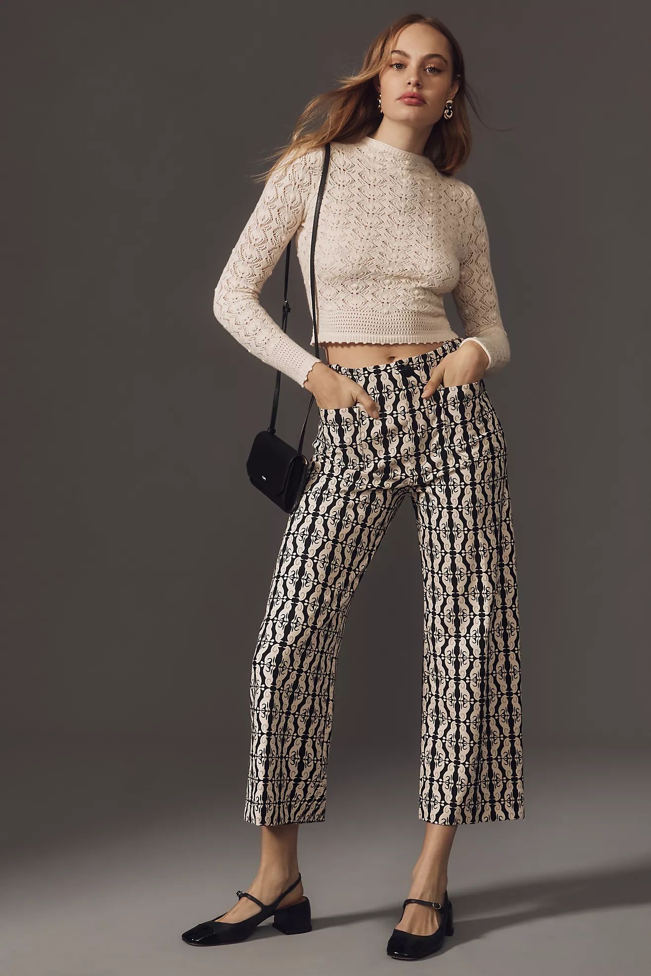 The Colette Cropped Wide-Leg Ponte Pants by Maeve | Anthropologie (US)