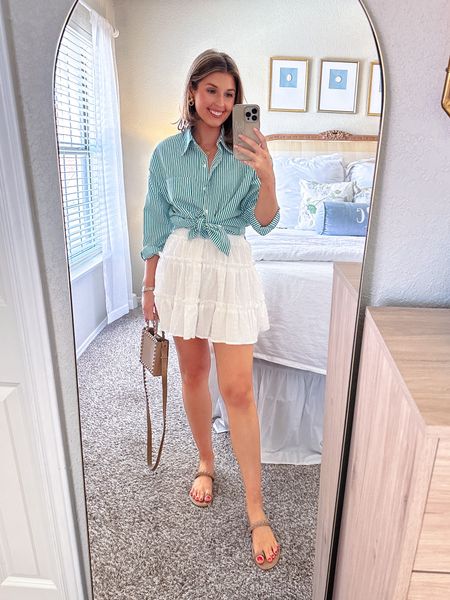 Cute and easy summer outfit idea! Wearing a small in skirt and top!

Summer outfit // summer style 

#LTKstyletip #LTKSeasonal