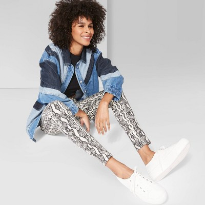 Women's Animal Print High-Rise Skinny Jeans - Wild Fable™ Neutral | Target