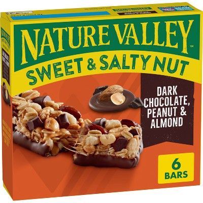 Nature Valley Sweet & Salty Dark Chocolate-Peanut & Almond Granola Bars - 7.4oz/6ct | Target