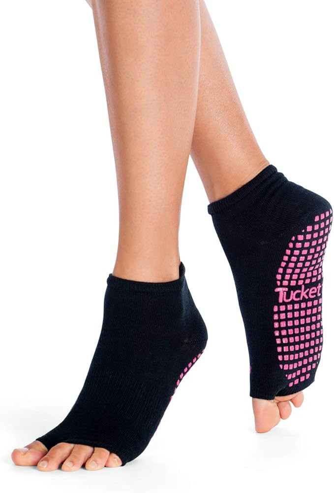 Tucketts Allegro Toeless Non-slip Grip Socks - Cotton Socks for Yoga, Barre, Pilates, Dance, Ballet  | Amazon (US)