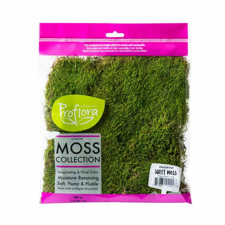 ProFlora Green True Moss Sheet, 2oz Floral Arranging Supplies - Walmart.com | Walmart (US)