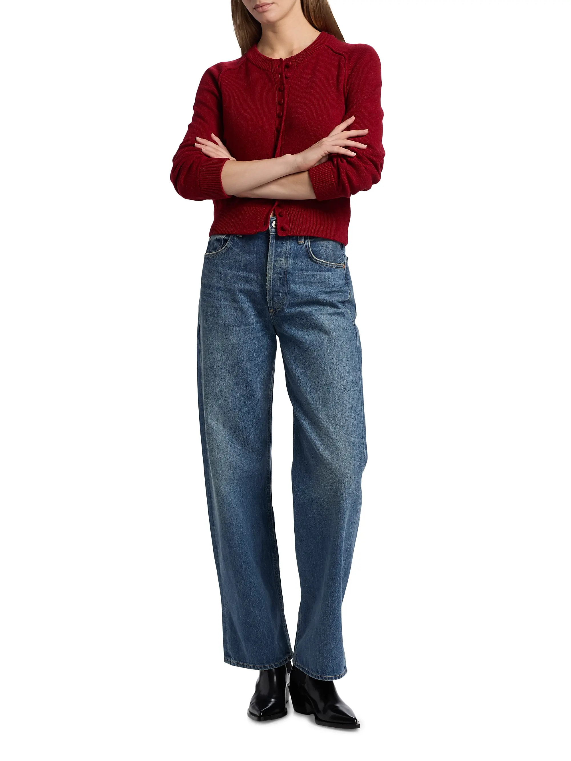 dh New York Tabi Merino Wool-Blend Cardigan | Saks Fifth Avenue | Saks Fifth Avenue