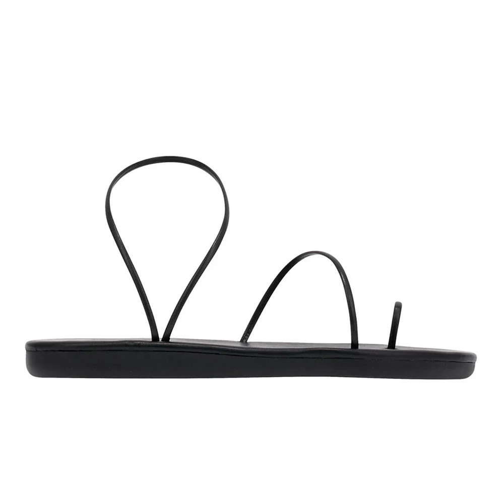 Kansiz Synthetic Leather Black | Ancient Greek Sandals