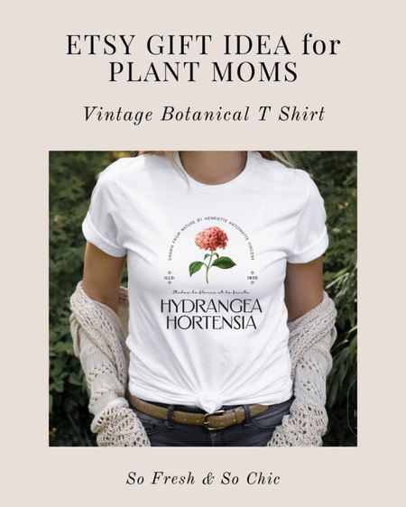 Gift idea for gardeners and plant moms! Vintage botanical T-shirts.
-
Women’s t shirts - unisex t shirts - pink hydrangea t shirt - shop small - Love Paper and Ink Co - handmade design T shirt - unique gift for her - bff gift - college girl gift - teen girl gift - gardener gift - MIL gift - mom gift - minimalist t shirt - women’s t shirt sale - Etsy - 20% off sale

#LTKGiftGuide #LTKCyberweek #LTKstyletip