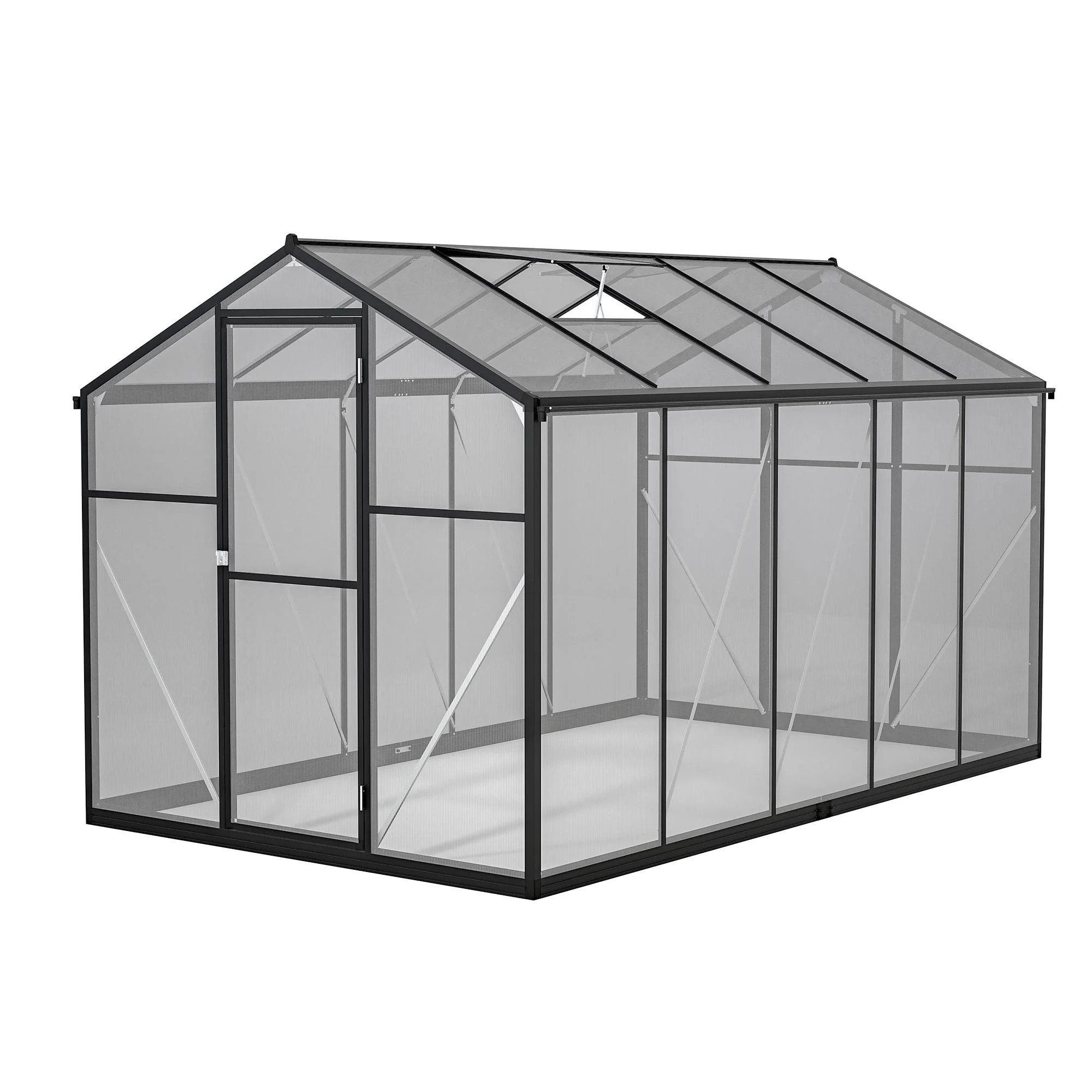 Bayfeve 10-ft L x 6-ft W x 6.7-ft H Black Greenhouse Large | BF-250509-GH | Lowe's