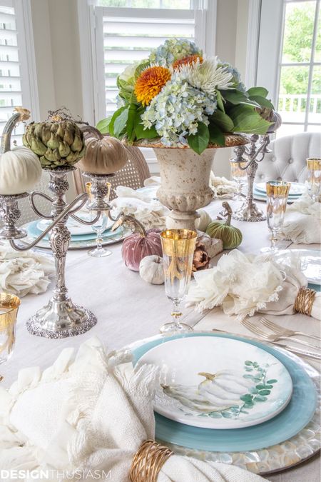 Fall Table Decor: Use Soft Colors in an Autumn Tablescape 

#LTKhome #LTKfamily #LTKSeasonal