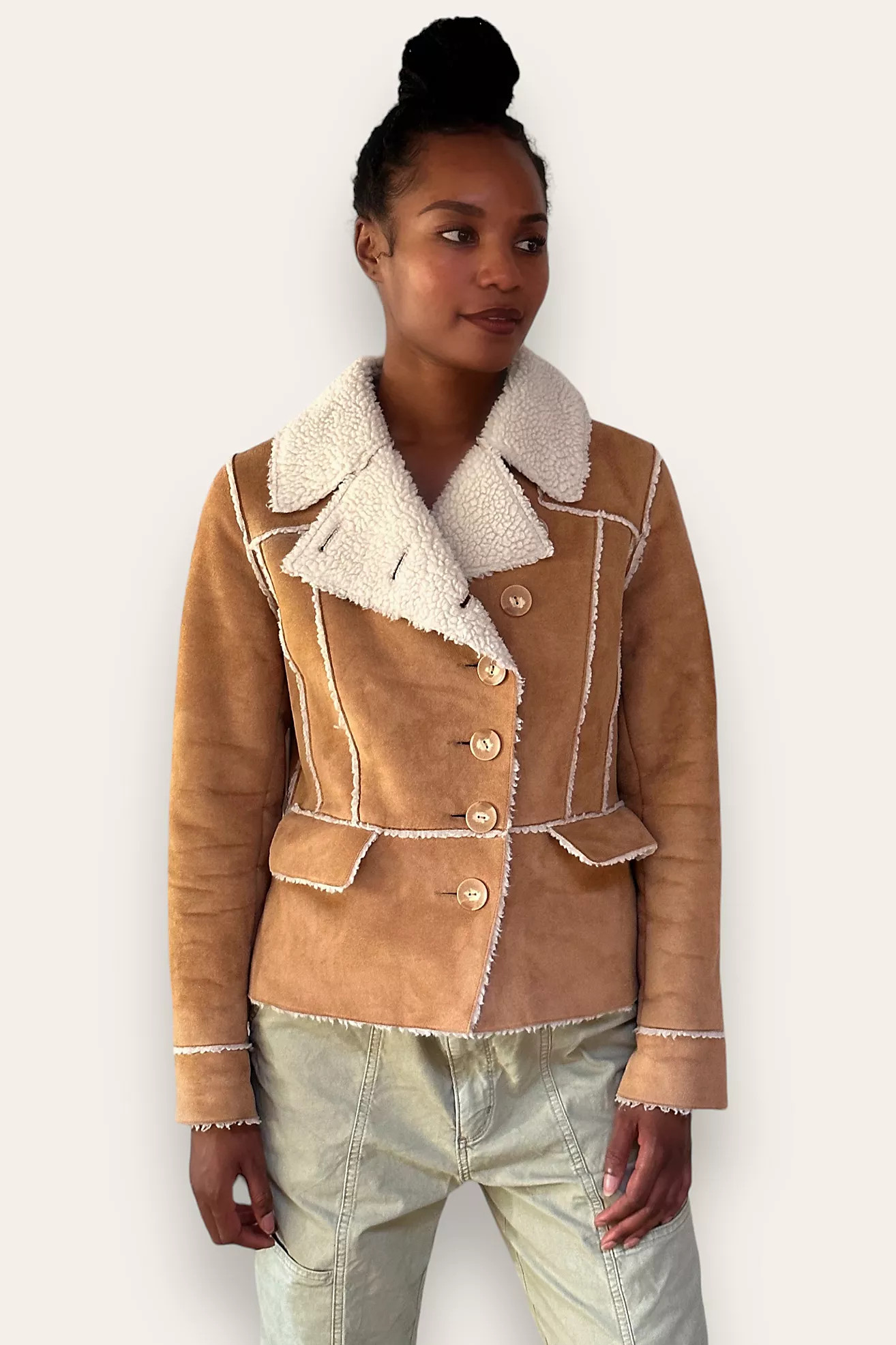 Vintage Y2K Faux Sherpa Jacket Selected By Afterlife Boutique | Free People (Global - UK&FR Excluded)