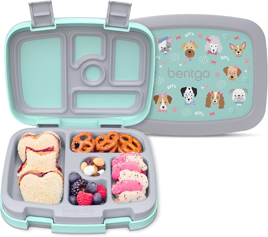 Bentgo® Kids Prints Leak-Proof, 5-Compartment Bento-Style Kids Lunch Box - Ideal Portion Sizes f... | Amazon (US)