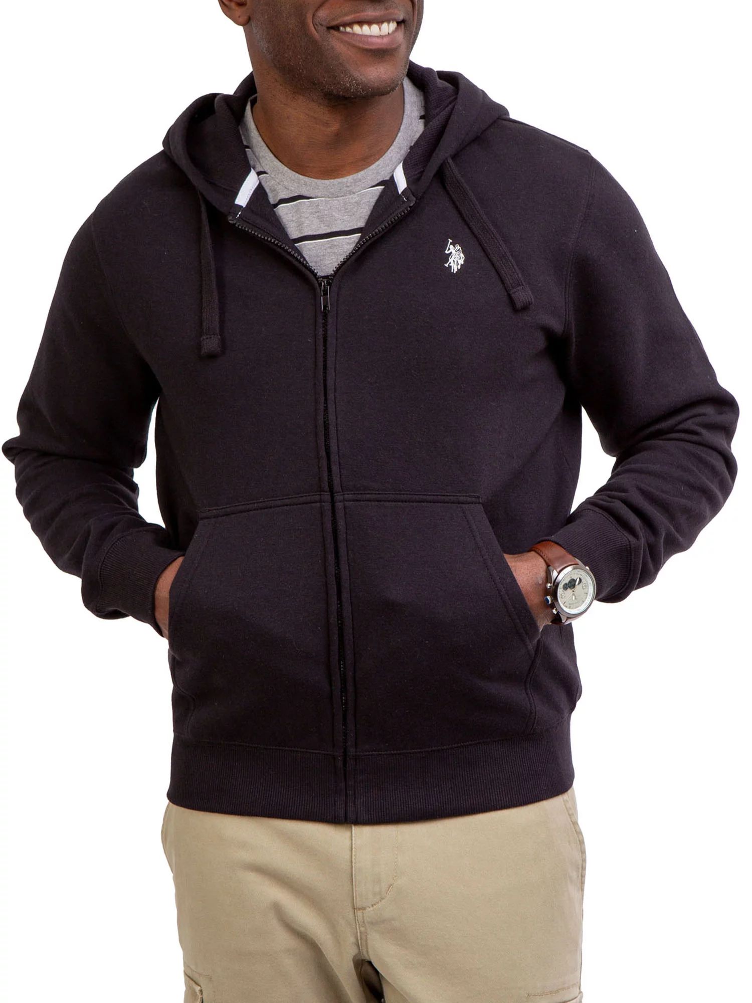 U.S. Polo Assn. Men's Fleece Full Zip Fleece Hoodie - Walmart.com | Walmart (US)