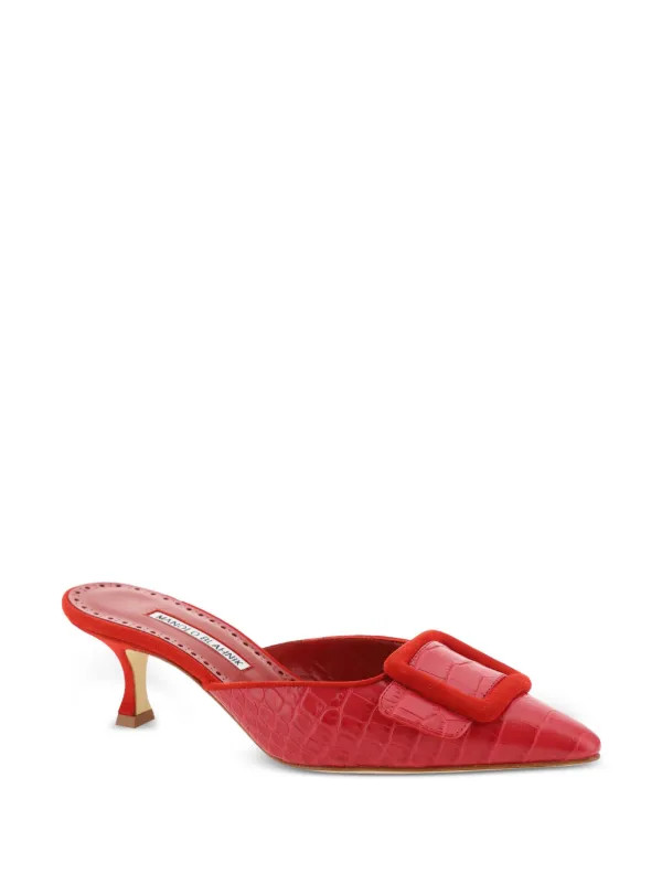 Manolo Blahnik Maysale Mules 50mm | Rot | FARFETCH | Farfetch Global