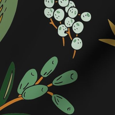 floral_study_dark extra large | Spoonflower