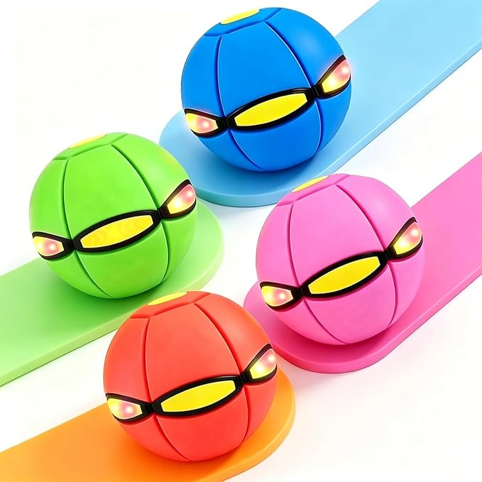 Magic Ball, Led Lights Flying Saucer Bouncy Ball Two Modes to Switch Freely, Magic Bouncing Balls... | Amazon (US)
