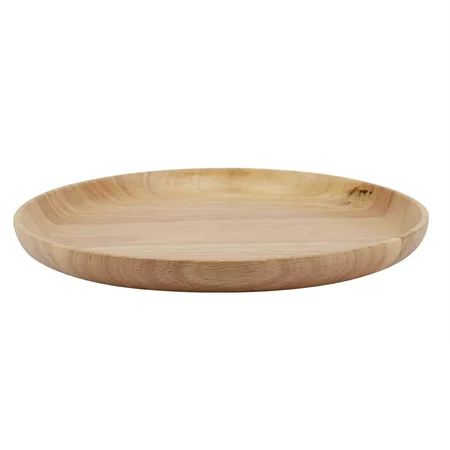 Tebru Wooden Serving Plate, Tea Tray, Round Wood Tea Tray Sushi Snacks Fruits Serving Plate Dish for | Walmart (US)