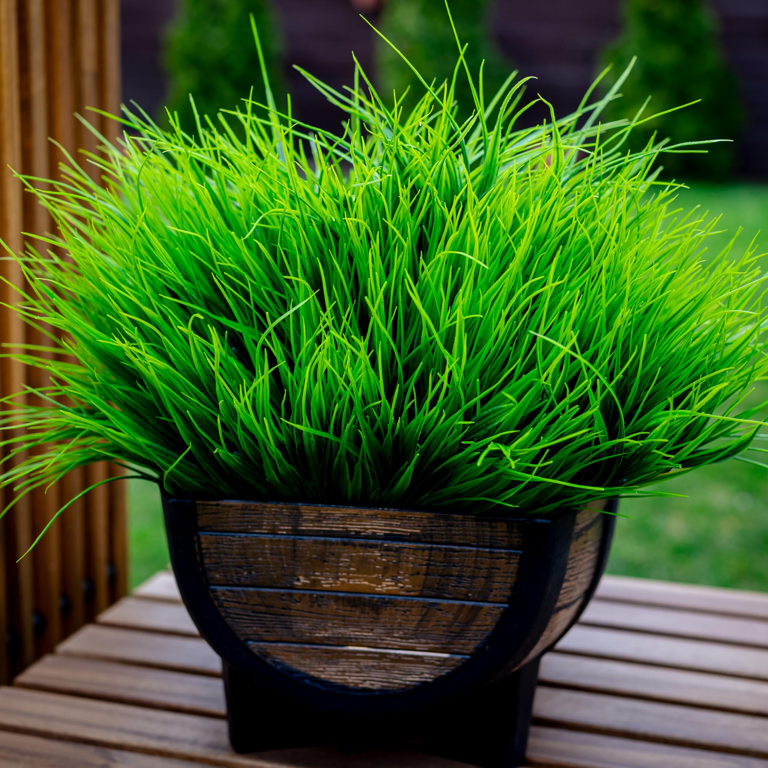 Artificial Wheat Grass Fake Outdoor Plants - 20 Bundles Artificial Greenery UV Resistant Bundles ... | Amazon (US)