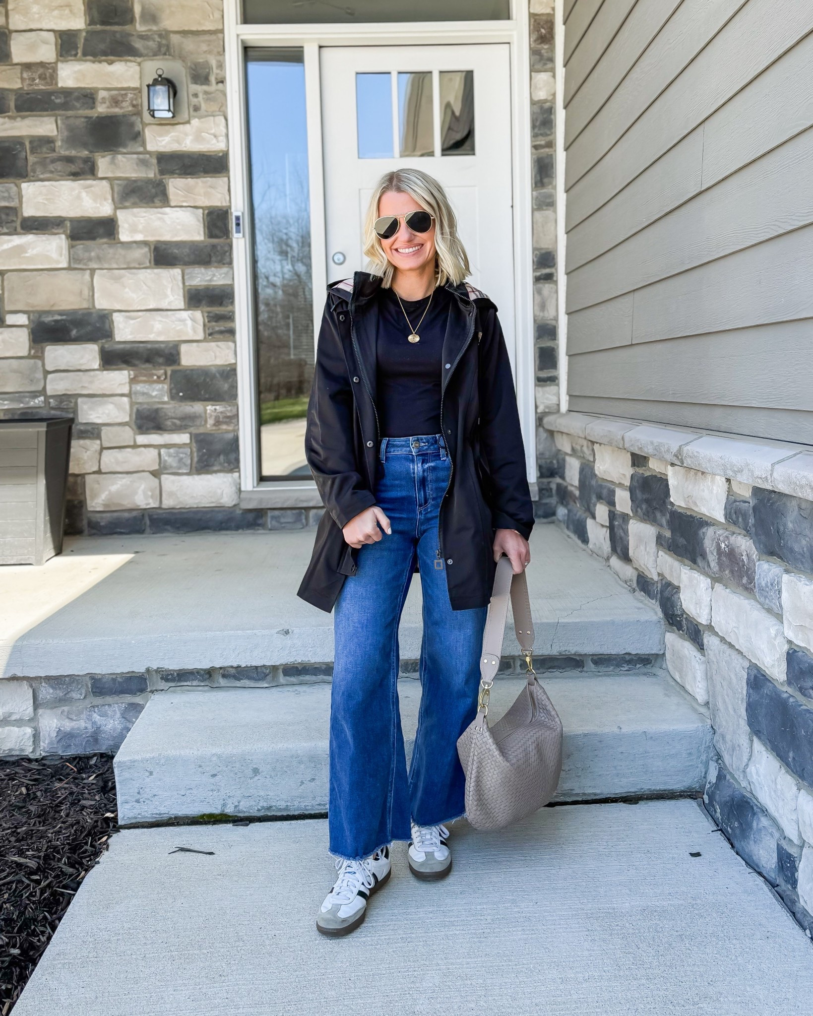 Cute and casual spring outfit! I love this spring jacket from Amazon! The plaid lining in super cute! 

#LTKOver40 #LTKootd #LTKPetite