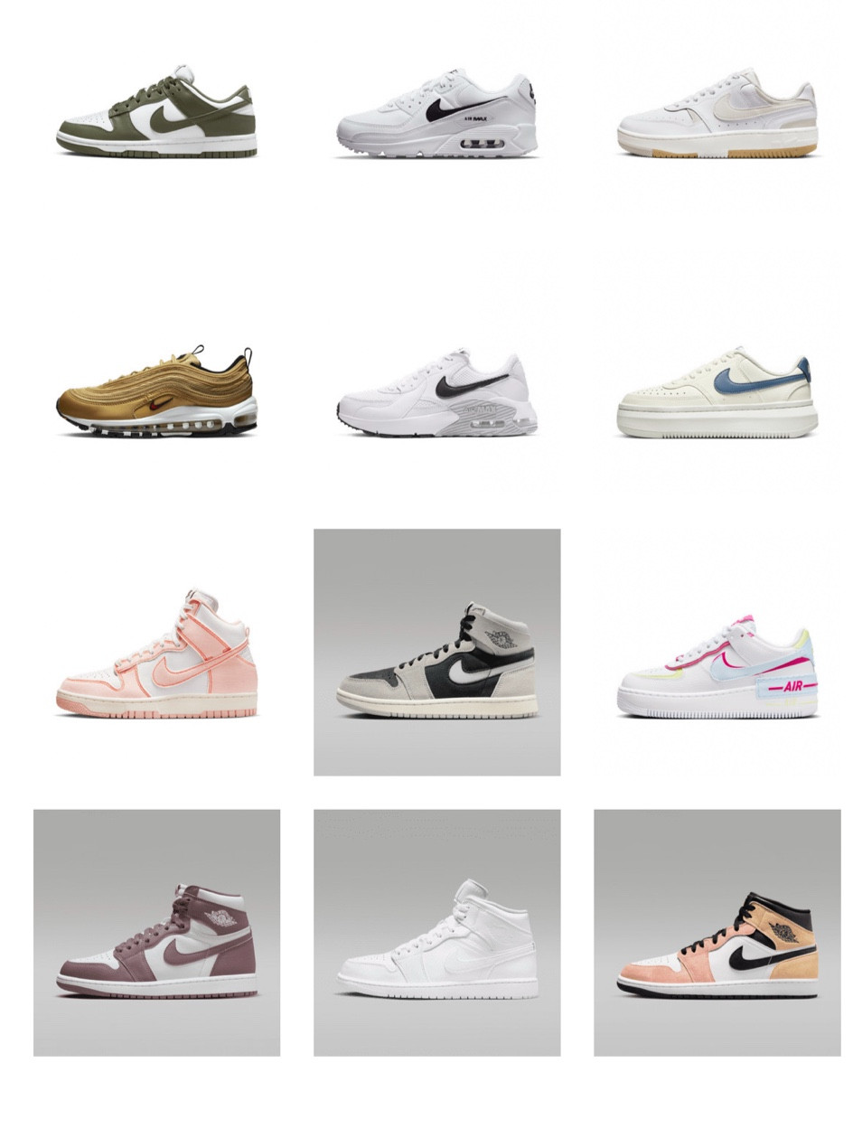 Some of my favorite styles!! I love Nikes I feel like they just add to any outfit and there are so many pairs here that I love! 

#LTKSeasonal #LTKHoliday #LTKGiftGuide