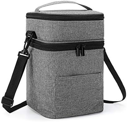 Luxja Double-Layer Breastmilk Cooler Bag (Fits 4 Bottles, Up to 9 Ounce), Breastmilk Cooler for B... | Amazon (US)