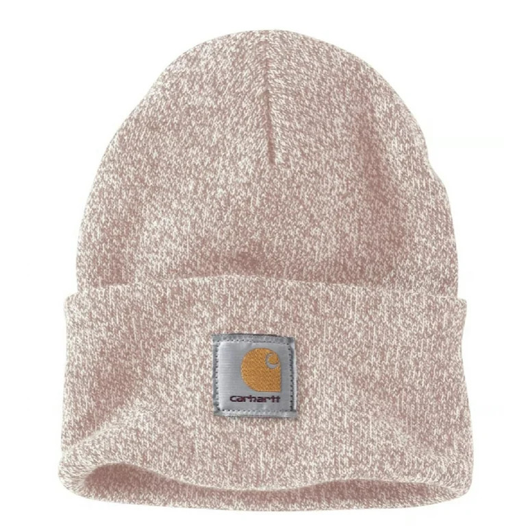 Carhartt A18-Q37 Men's Knit Cuffed Beanie, Ash Rose/Marshmallow Marl, One Size - Walmart.com | Walmart (US)