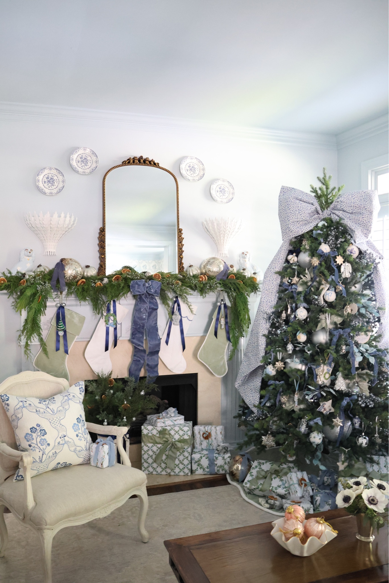 Christmas first look: a blue Grandmillennial Christmas! I’m living for the green and blue colorway this year! What do you think of my love Shack Fancy inspired bow? I made it, but I  sourced some other lovely bow makers here if you want one! The holidays are upon us, so it’s time to get shopping!

#LTKFindsUnder50 #LTKHoliday #LTKHome