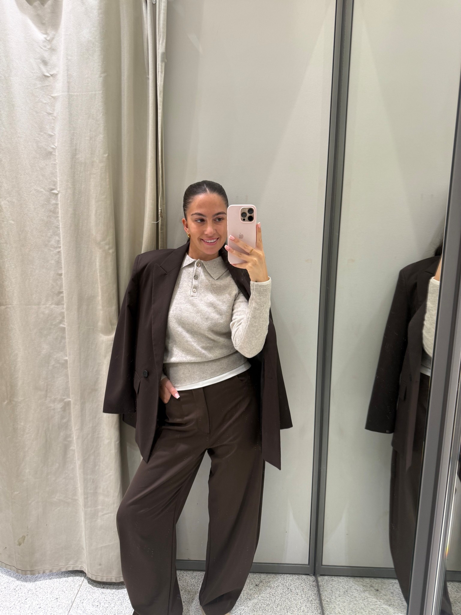 Workwear - brown blazer - brown trousers - knitwear - layered - winter outfit 

#LTKworkwear #LTKuk #LTKwinter