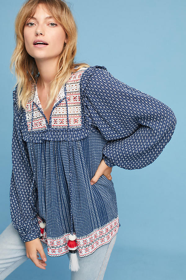 Serafina Peasant Top | Anthropologie (US)