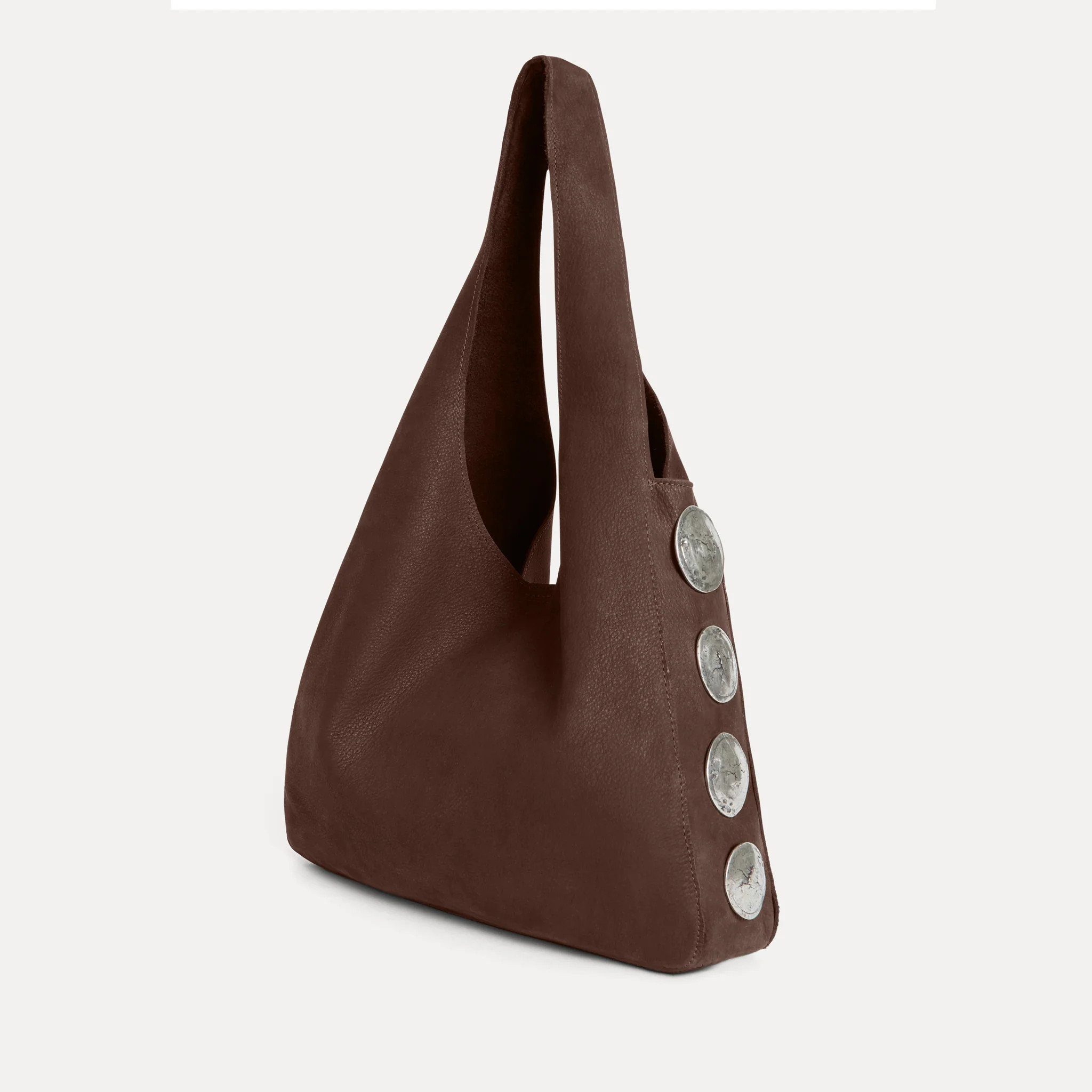 Rhea Hobo Bag Chocolate Nubuck | Streets Ahead Inc