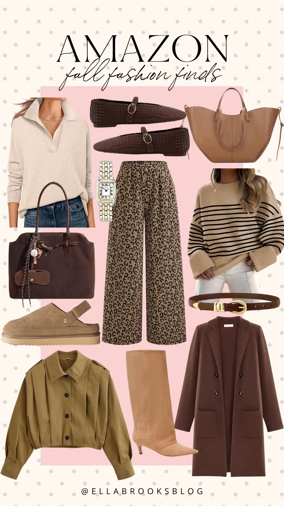 Amazon fall fashion finds

Amazon style, leopard pants, suede bag, fall sweater, suede boots, fall boots, fall purse

#LTKootd #LTKSeasonal #LTKmomlife