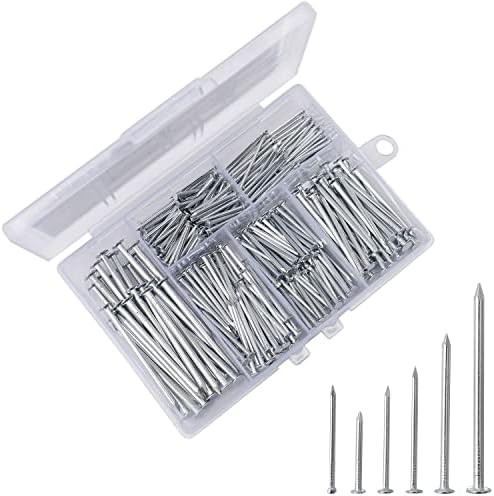 376pcs Premium Hardware Nails Assortment Kit, Maximum Length 2 Inches Galvanized Nails, Picture H... | Amazon (US)