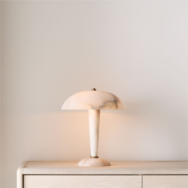 Lucca Alabaster Table Lamp | Crate & Barrel