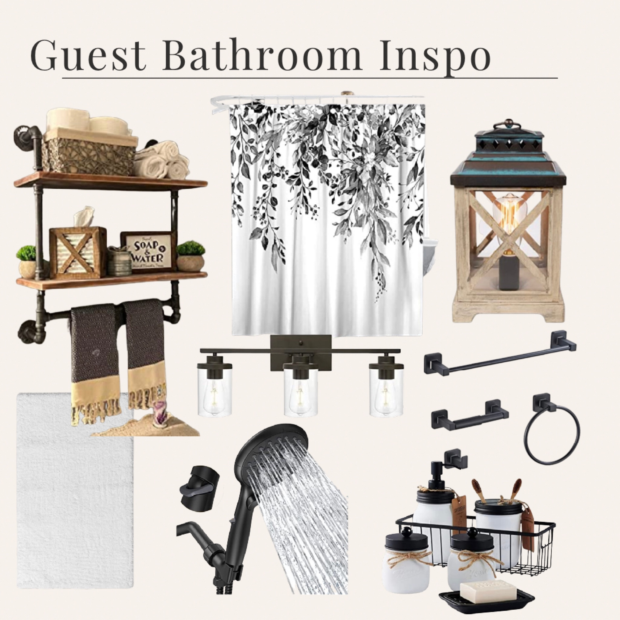 Guest Bathroom Inspo! Amazon and Target



Shower head farmhouse black dark brown brass Edison bulb black and white floral shower curtain modern white rug plush comfortable soft shelf shelving floating shelves wax warmer pipe toothbrush holder western old container containers decor decorations bath affordable

#LTKhome #LTKunder50 #LTKSeasonal