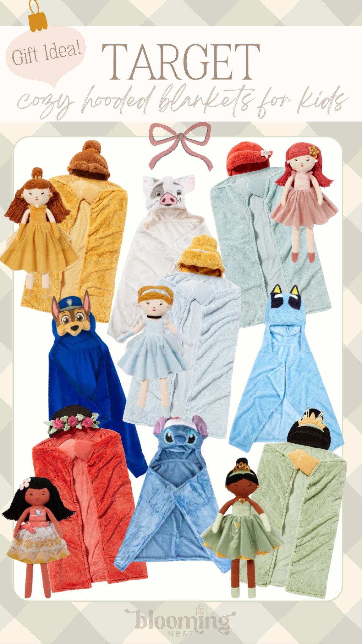 Gift ideas for the character loving kids! Cutest cozy hooded blankets. 

THEBLOOMINGNEST Disney bluey princess stitch paw patrol dolls boy girl gifts 

#LTKKids #LTKGiftGuide #LTKHoliday