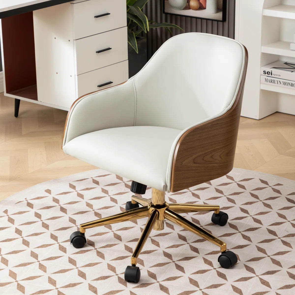 Genuine Leather Upholstered Office Chair | Wayfair North America
