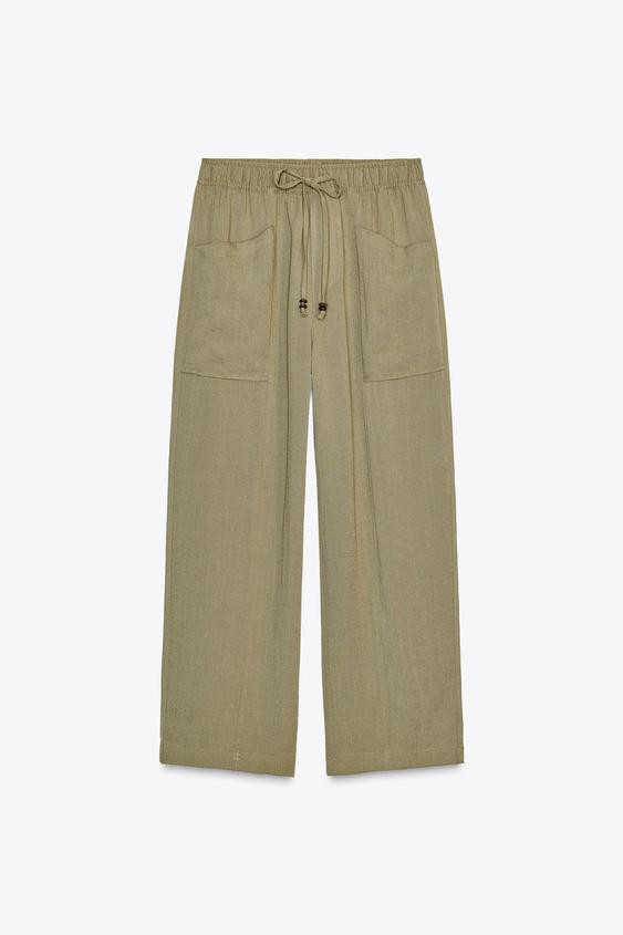 RUSTIC TROUSERS WITH ELASTIC WAIST | Zara US