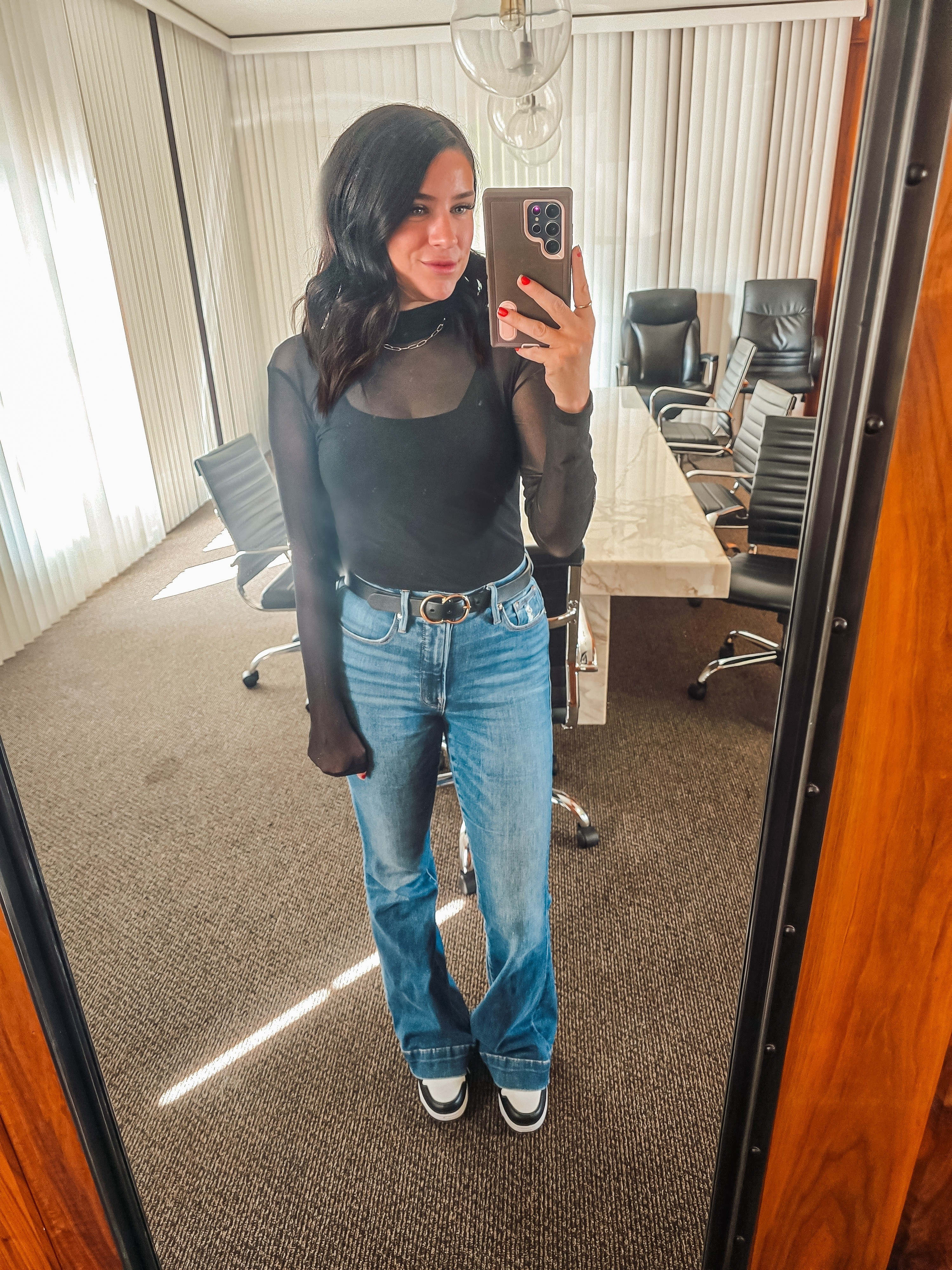 When you are alone on a friday you take photos in the conference room because you can and you've lost 12 lbs. ❤️ 

#LTKWorkwear