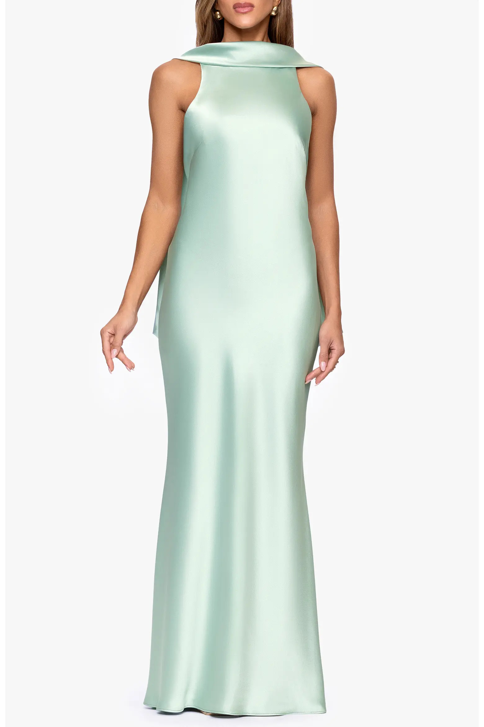 Satin Tie Back Mermaid Gown (Women) | Nordstrom | Nordstrom