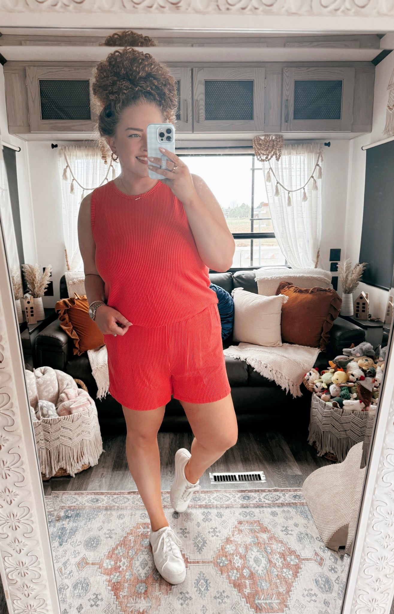 This set is such a fun sporty moment without feeling like actual workout clothes 😌 The fit is super comfortable and I love how easy it is to just throw on and go.🤩 Paired it with platform sneakers for that casual, elevated athleisure vibe I’ve been reaching for lately 🤍 orange two piece set | sporty matching set | athleisure outfit idea | casual sporty outfit | everyday activewear style | comfy sporty set | relaxed fit set outfit | platform sneakers outfit | sporty chic style | amazon fashion find | affordable athleisure outfit | summer sporty outfit | easy throw on outfit | travel athleisure outfit | casual weekend outfit | street style sporty look | matching short set outfit | comfy everyday outfit | laid back sporty style | trendy casual outfit

#LTKMidsize #LTKootd #LTKdayinmylife