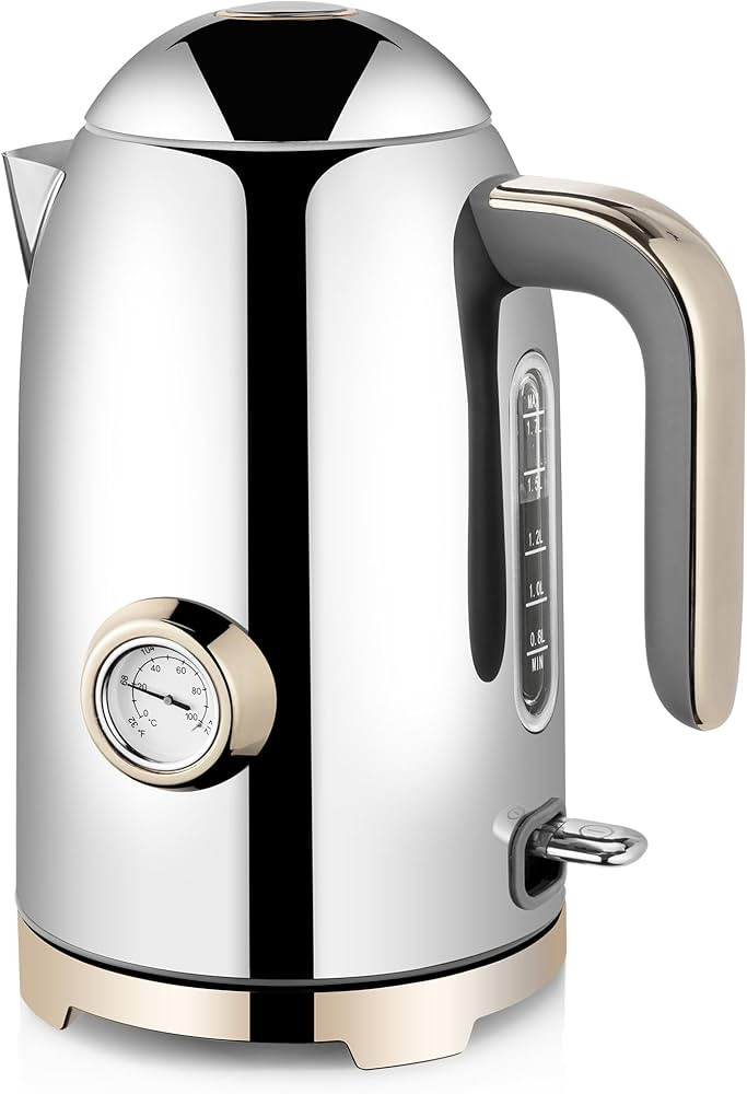 SUSTEAS Electric Kettle - 57oz Hot Tea Water Boiler with Thermometer, 1500W Fast Heating Stainles... | Amazon (US)