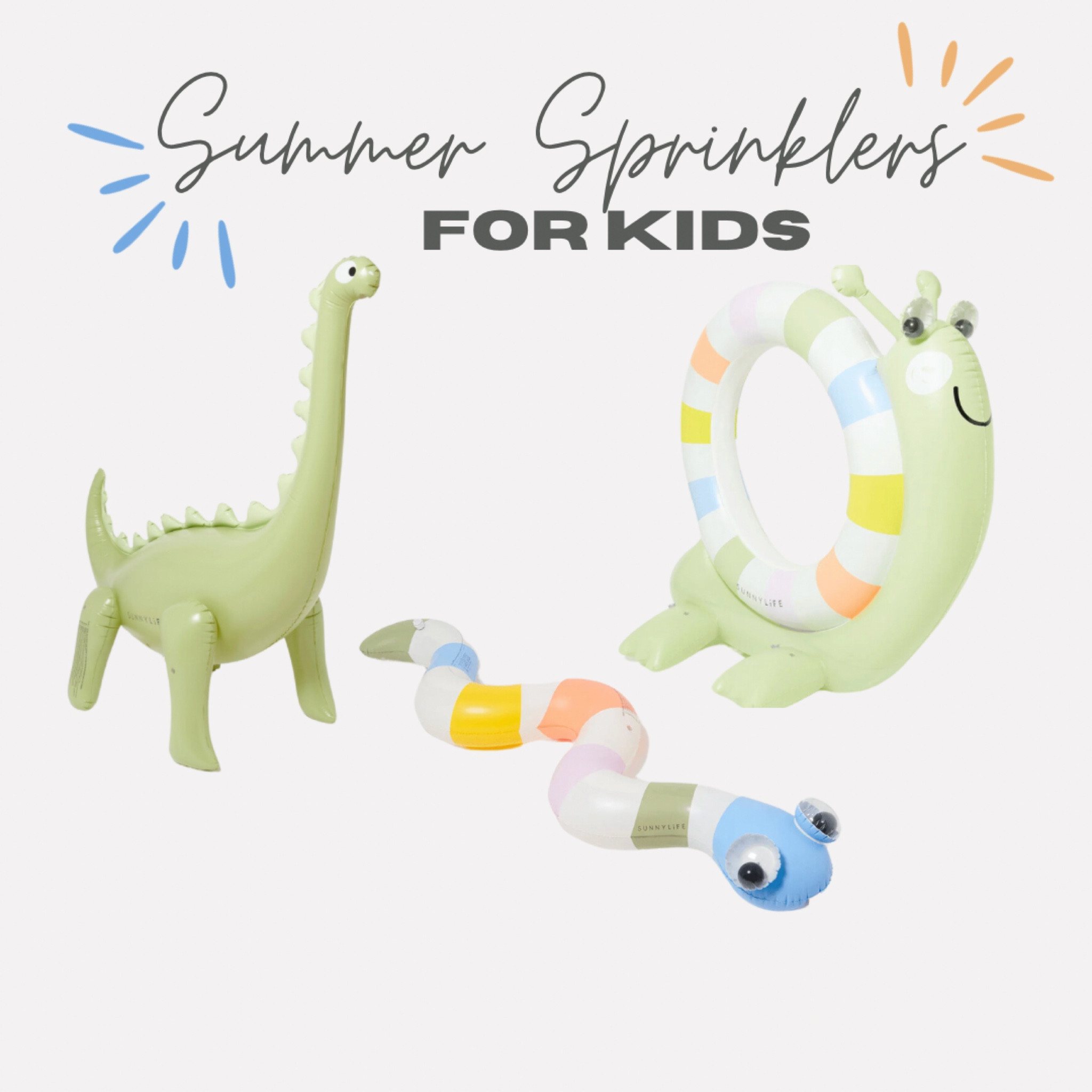 Kids Summer Essentials: Summer Kids Sprinklers! These are some adorable fun sprinklers for the kids to play in all summer long! Summer ready! 

#LTKkids