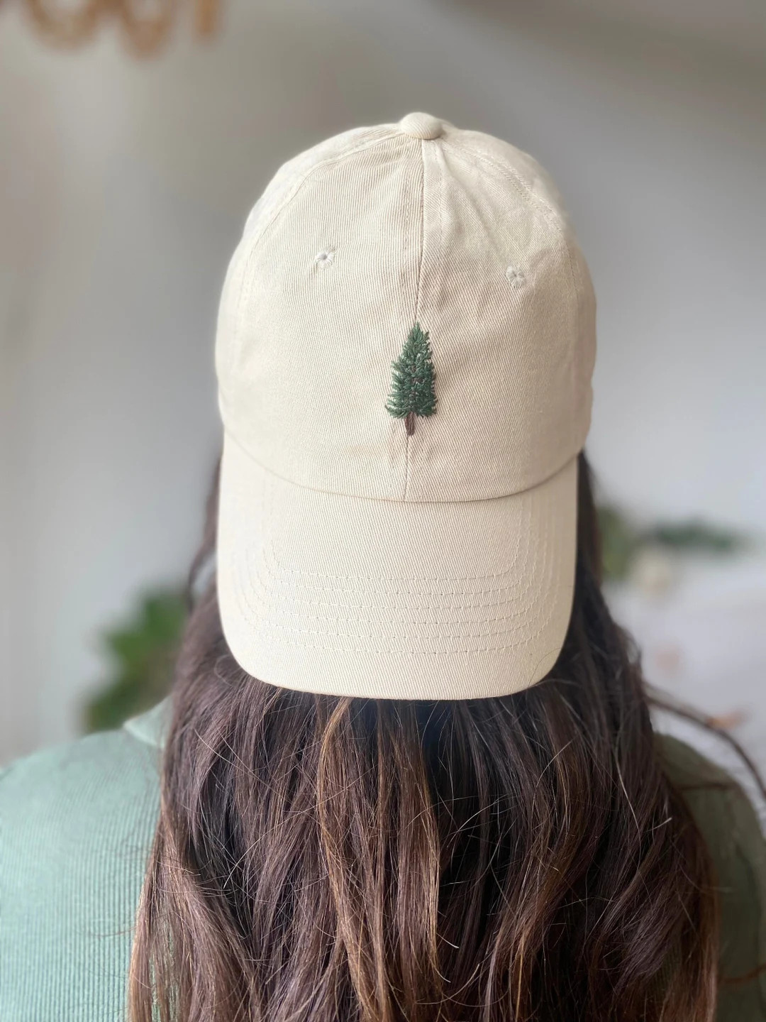 Hand-embroidered Pine Tree Dad Hat | Forest Ball Cap - Etsy | Etsy (US)