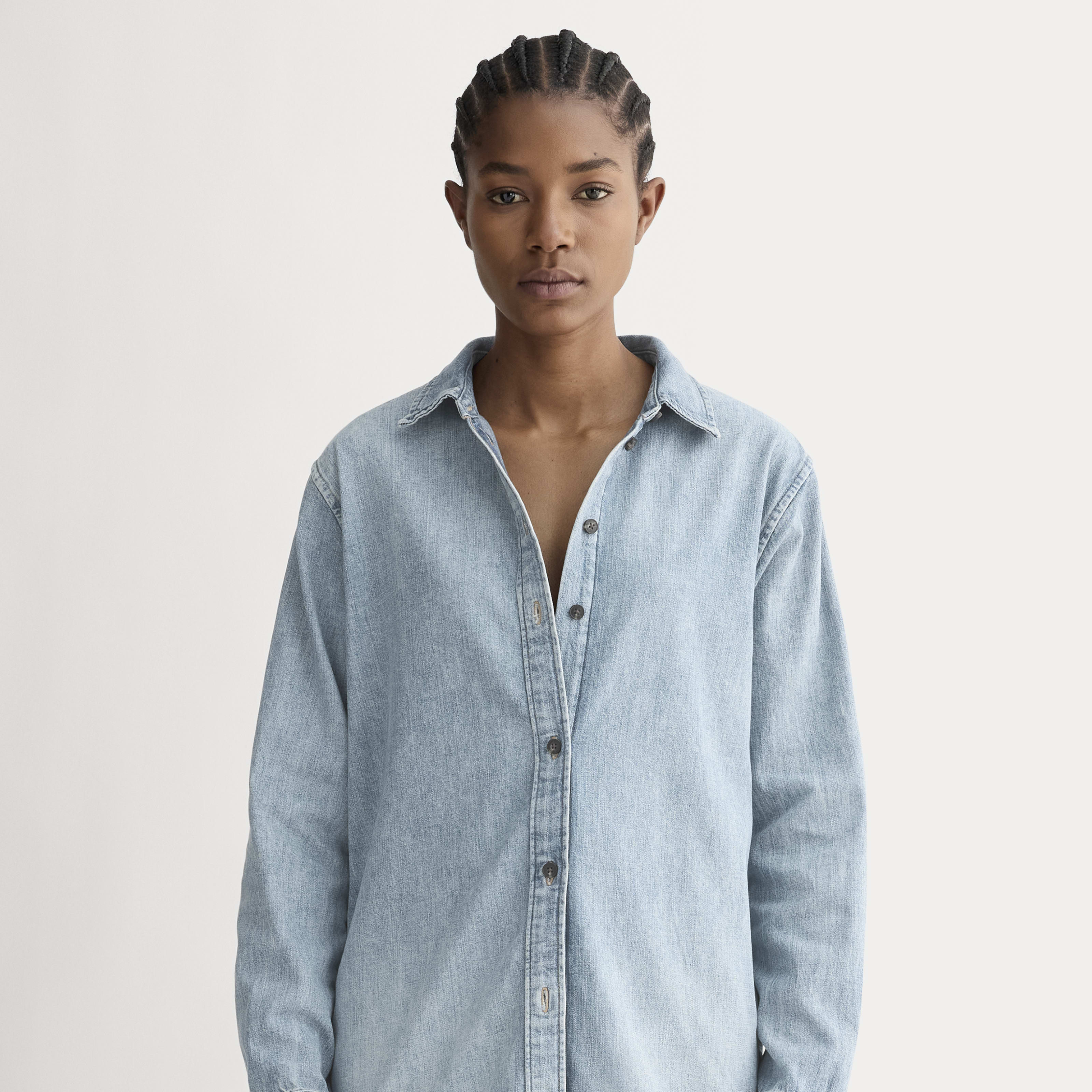 Women's Must-Have Shirt in Denim by Everlane in Light Indigo, Size 0 | Everlane