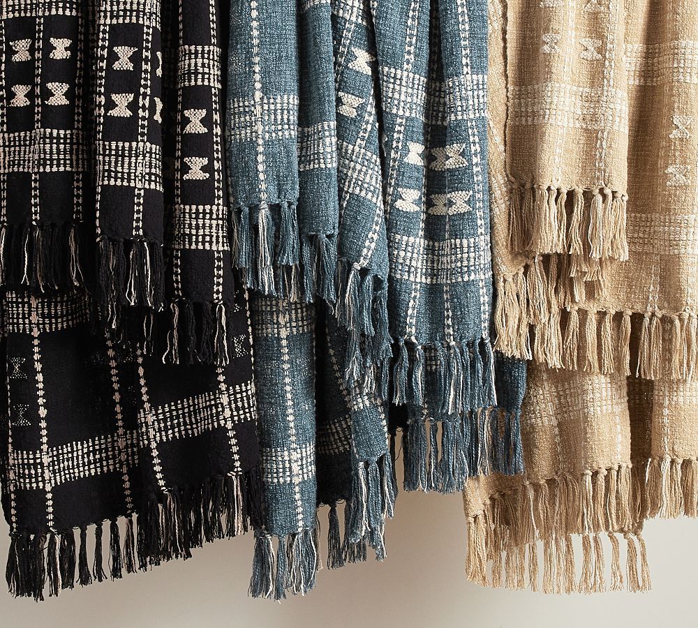 Mullen Handwoven Cotton Throw Blanket | Pottery Barn (US)